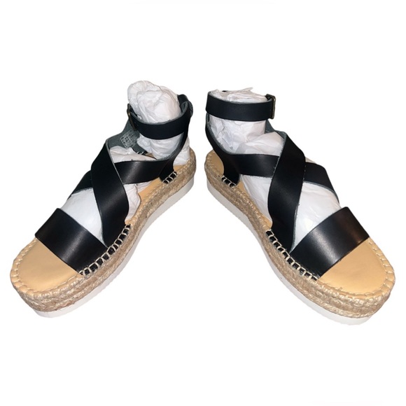 Soludos Black leather Olympia Espadrille Sandal! Size women’s 9!🔥NEW IN BOX - Picture 7 of 11